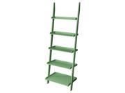 Ladder Bookshelf in Green Finish