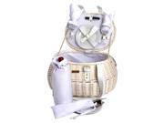 Willow Picnic Basket w Dinner Service in Cream