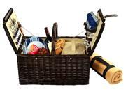 Traditional Picnic Basket for Two with Blanket