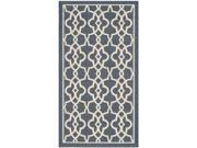 Accent Rug in Navy and Beige 2 ft. 7 in. x 5 ft.