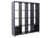 Large Bookcase in Gray Finish