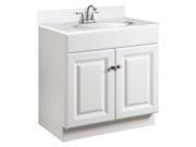 Design House 531731 Wyndham White Semi Gloss Vanity Cabinet with 2 Doors 24 Inches by 18.5 Inches by 31.5 Inches 531731