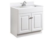 Design House 531939 Wyndham White Semi Gloss Vanity Cabinet with 2 Doors 24 Inches by 21.5 Inches by 31.5 Inches 531939