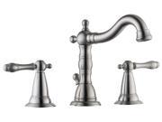 Wide Lavatory Faucet in Satin Nickel Finish