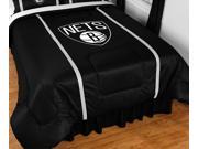 Brooklyn Nets Sidelines Comforter in Black Queen