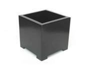 Square Metal Planter Box in Black Finish Large 18 L x 18 W x 18 H 27 lbs.
