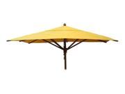 Square Outdoor Umbrella w Mahogany Pole And UV Protected Fabric Forest Green
