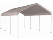 White Covered Canopy w Eight Powder Coated Steel Legs