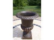 Small Garden Roman Style Urn in Antique Bronze Finish
