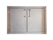 27 Inch Double Access Stainless Steel Door for Outdoor Grill Island 27 in.