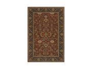 Traditional Print Hand Tufted Wool Rug in Pomegranate Zarin ZR 06 3 ft. 6 in. x 5 ft. 6 in. Rectangle