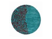 New Wave Round Rug in Turquoise 5 ft. 9 in.