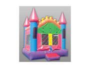 Inflatable Pink Castle IV w Bounce Floor Commercial 15 ft.