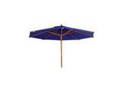 Market Umbrella w Wood Frame 11 Foot Diameter Octagon Forest Green