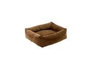 Dutchie Rectangular Pet Bed w Brown Microvelvet Cover 2X Large 47 x 39 x 11 in.