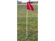 Corner Flag Marker w Spring Base in Red Set of 4