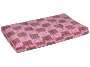 Diamond Microvelvet Luxury Crate Pet Mattress Tickled Pink Large 24 x 36 x 3 in.