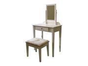 Country Make Up Vanity Table Set w Mirror and Stool