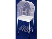Small Bird Cage w Round Top Stand