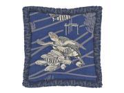 Guy Harvey Outdoor Turtle Mermaid Pillow with Fringe 18 in.