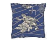 Guy Harvey Outdoor Turtle Mermaid Pillow with Cord 18 in.