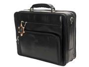 Ultimo Laptop Double Pocket Zip Around Leather Briefcase