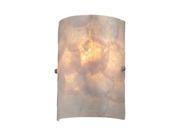 Lite Source Wall Sconce Polished Silver Shell Glass Shade LS 16112