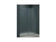 60 in. Frameless Shower Door in Frosted Glass Hardware Left Door