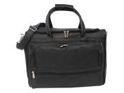 Leather Computer Carry All Bag w U Zip Opening in Black