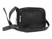 Travelling Camera Bag in Black Leather