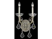 Crystorama Majestic Sold Cast Brass Ornate Crystal Wall Sconce 1482 HB CL SAQ