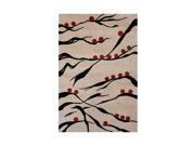 Koi Contemporary Rectangular Rug in Beige 8 ft. x 5 ft. 3 in.