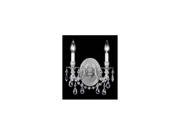 Crystorama Gramercy Ornate Casted Clear Swarovski Crystal Sconce 5522 PW CL SAQ