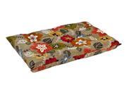 Tufted Cushion in Garden Fabric Large 33 x 22 x 3 in.