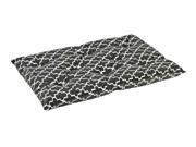 Tufted Cushion in Graphite Lattice Fabric Large 33 x 22 x 3 in.