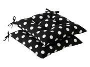 Outdoor Polka Dot Tufted Seat Cushion Set of 2