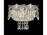 Crystorama Majestic Sold Cast Brass Ornate Crystal Wall Sconce 1480 HB CL S