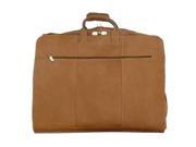 Leather Garment Bag w Wally Clamp in Saddle