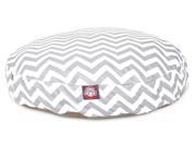 Gray Chevron Round Pet Bed Small 30 in. L x 30 in. W x 4 in. H 3 lbs.