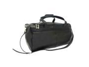 Traveler s Choice Small Leather Duffel Bag in Black