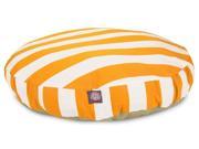 Vertical Stripe Round Pet Bed in Yellow Large 42 in. L x 42 in. W x 5 in. H 8 lbs.