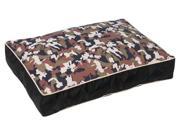 Super Loft Rectangular Dog Bed in Camoflauge Fabric 2X Large 35 x 52 x 6 in.