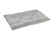Tufted Cushion in Granite Fabric Small 22 x 15 x 3 in.