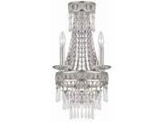 Crystorama Mercer Hand Polished Crystal Iron Wall Sconce Silver 5262 OS CL MWP