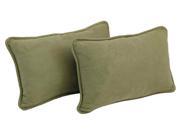 Micro Suede Back Support Pillows Set of 2 Sage