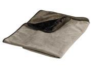 Plush Throw in Taupe and Brown Teddy Fabric 48 in. L x 53 in. W