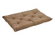 Tufted Cushion in Acorn Fabric Small 22 x 15 x 3 in.