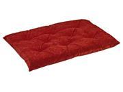 Tufted Cushion in Brick Filigree Fabric Large 33 x 22 x 3 in.
