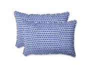 Outdoor Seeing Spots Navy Over sized Rectangular Throw Pillow Set of 2