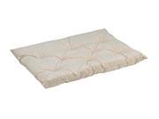 Tufted Cushion in Camel Fabric Small 22 x 15 x 3 in.